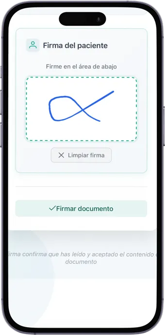 Firma de un consentimiento